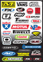 Factory Effex FX 2015 Sponsor and Logo Sticker Sheets Kit C (Part #10-68004)