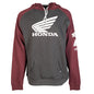 FACTORY EFFEX HONDA WING PULLOVER/CHARCOAL-BURGANDY XXL