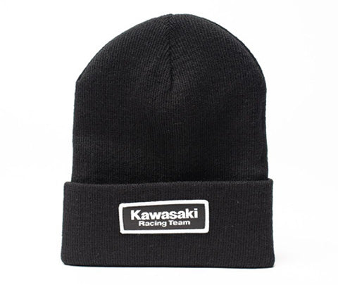 Factory Effex Kawasaki Beanie in Black OS - Comfortable Headwear for Motorcycle Enthusiasts