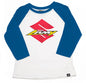 Factory Effex Suzuki Army Youth Baseball Shirt - Royal and White, Size Medium