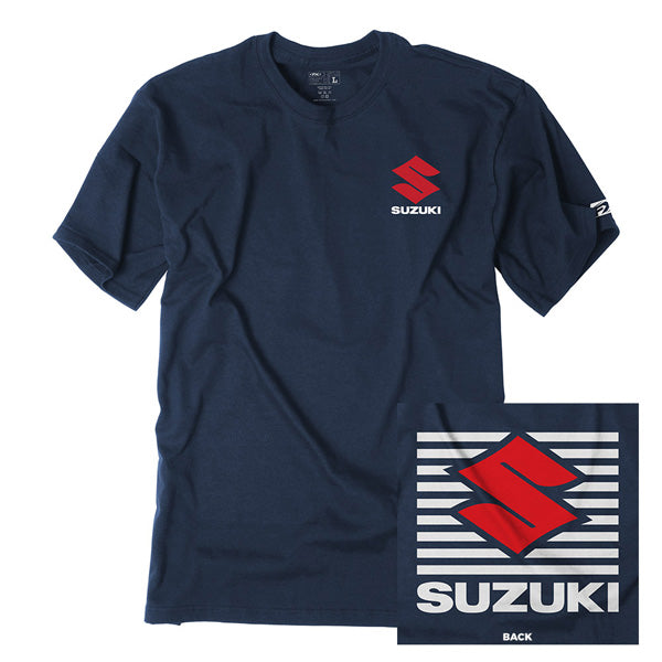 Factory Effex Suzuki Shutter T-Shirt Navy (Medium) - Durable Casual Wear