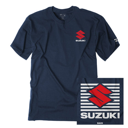Factory Effex Suzuki Shutter T-Shirt Navy (Medium) - Durable Casual Wear