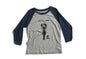 Factory Effex FX Yamaha Youth Baseball Shirt - Navy Heather Gray, Large