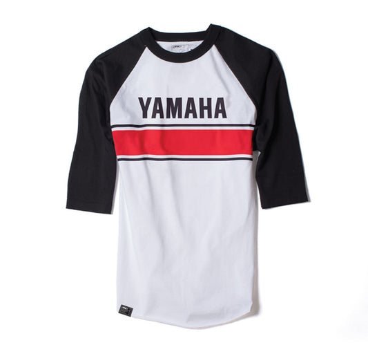 FX YAMAHA VINTAGE BASEBALL T-SHIRT / WHITE-BLACK (M)