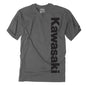 Factory Effex Kawasaki Vertical T-Shirt in Charcoal (Large) - Comfortable Men's Apparel