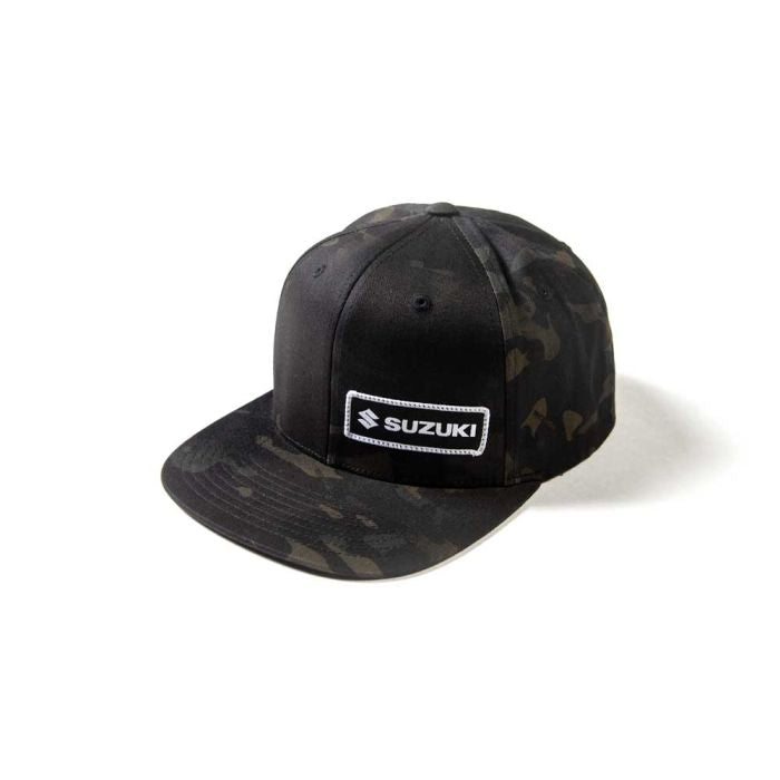 Factory Effex Suzuki Camo Snapback Hat in Black - Stylish and Comfortable Headwear
