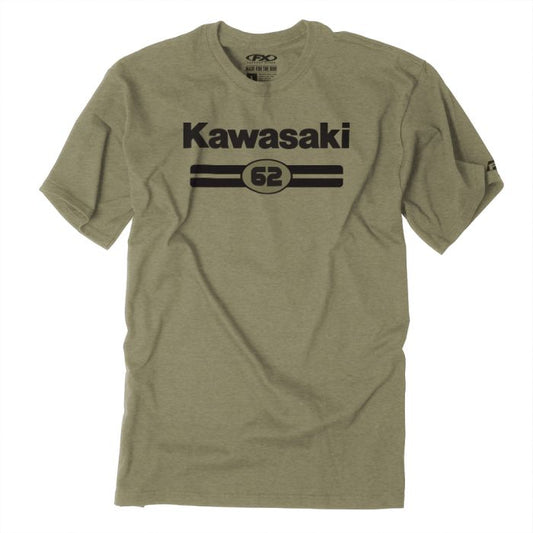 Factory Effex Kawasaki Sixty Two T-Shirt in Heather Olive (Large)