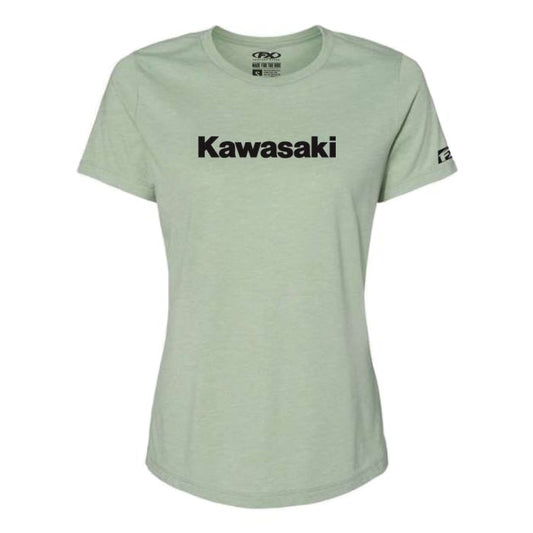 Factory Effex Kawasaki Women's T-Shirt in Light Green – Size XL