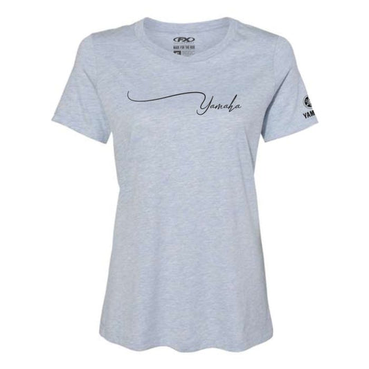 Factory Effex Yamaha Signature Women's T-Shirt - Heather Light Blue, Size Large