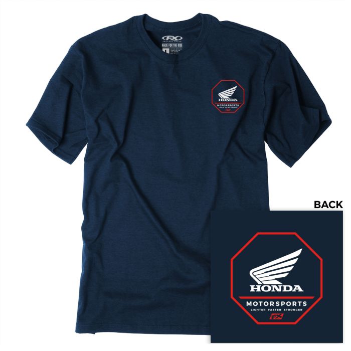 Factory Effex Honda Octagon T-Shirt in Navy (2XL) - Model 27-87328
