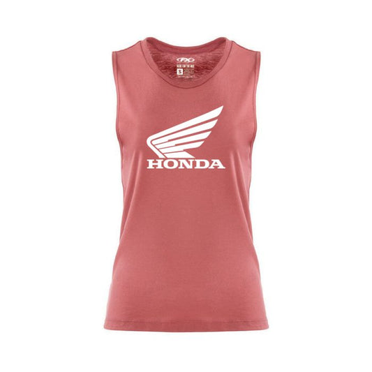 Factory Effex Honda Wing Women's Muscle Tank in Hot Pink (Part #27-87350)