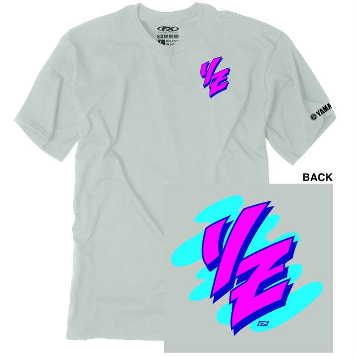Factory Effex Yamaha Retro YZ T-Shirt in Light Gray, Large