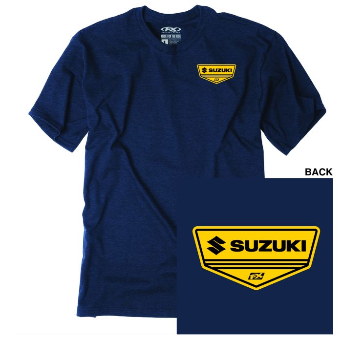 Factory Effex Suzuki Apex T-Shirt in Navy – Size Medium (Part #28-87422)