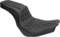 DRAG SPECIALTIES SEATS Predator 2-Up Seat - Vinyl - Double Diamond - Silver Stitching - FLSB/FXLRS '18-'24 4688C