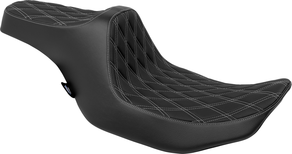 DRAG SPECIALTIES SEATS Predator III Seat - Double Diamond - Silver Stitched - FLT/FLH '23-'24 4686C
