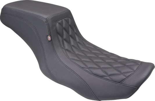 MUSTANG One Piece 2-Up Squareback Seat - Double Diamond - Smooth - FLH/FLT '23-'25 88416