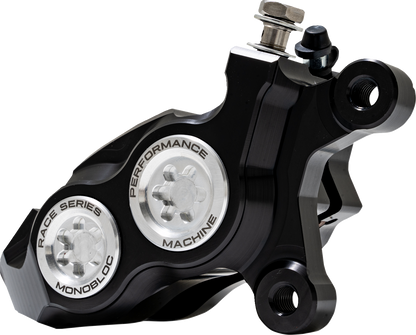 PERFORMANCE MACHINE (PM) Caliper - 137 X 4B - Right - Black Anodized with Clear Bore Caps 0053-2958-MC