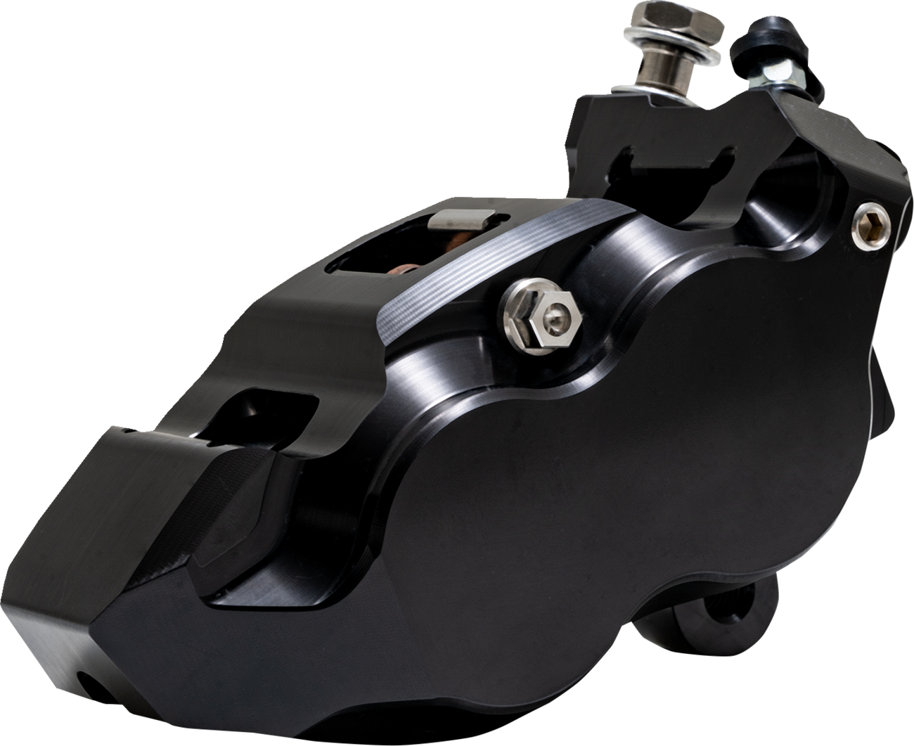 PERFORMANCE MACHINE (PM) Caliper - 137 X 4B - Left - Black Anodized with Clear Bore Caps 0053-2957-MC