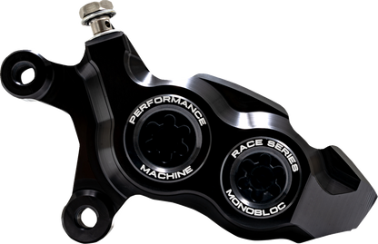 PERFORMANCE MACHINE (PM) Caliper - 137 X 4B - Left - Black Anodized with Black Bore Caps 0053-2957-MB