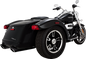 VANCE & HINES Twin Slash Slip-On Mufflers - Black - FLRT 46796