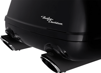 VANCE & HINES Twin Slash Slip-On Mufflers - Black - FLRT 46796