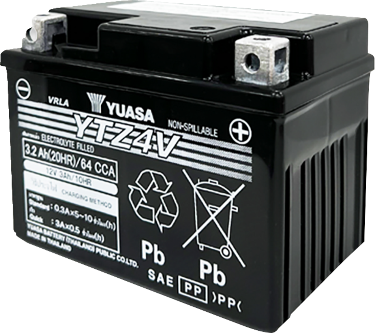 YUASA YTZ4V YUAM724ZV Absorbed-Glass Mat Battery for Reliable Power