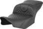 SADDLEMEN Roadsofa™ Seat - Dragon Scale Stitch - w/o Backrest - FLTR/FLHX '23-'25 823-07-20800