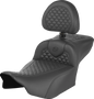 SADDLEMEN Roadsofa™ Seat - Dragon Scale Stitch - w/ Backrest - Extended Reach - FLTR/FLHX '23-'25 823-07-209B0