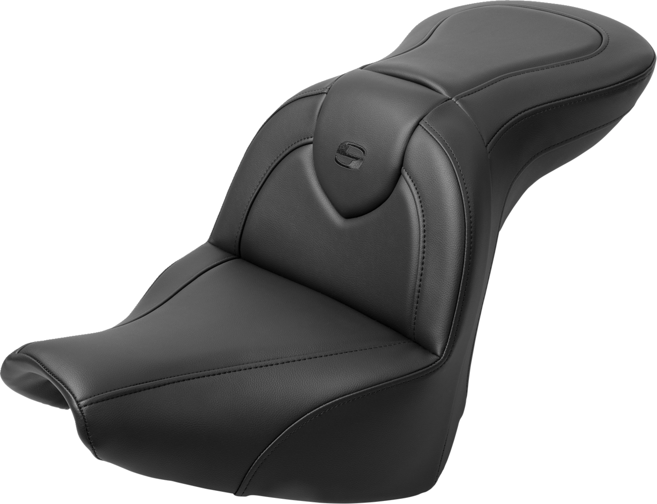 SADDLEMEN RoadSofa™ Seat - with Backrest - Black Stitch - FXBR/S '18-'20 818-31-187BR