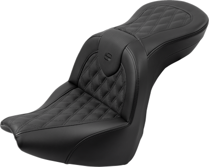 SADDLEMEN Roadsofa™ Seat - with Backrest - Lattice Stitch - FXBR/S '18-'20 818-31-182BR