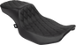 DRAG SPECIALTIES SEATS Performance Predator 2-Up Seat - Vinyl - Black Double Diamond Stitch - FLHX/FLTR '23-'24 4691B