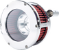FEULING PARTS BA Air Cleaner Kit - Chrome/Clear with Red Filter - '08-'17 Dyna/Softail/Touring 5458