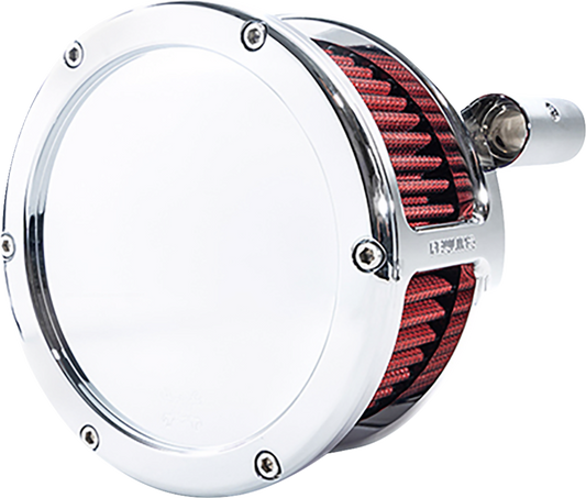 FEULING PARTS BA Air Cleaner Kit - Chrome with Red Filter - Twin Cam 5447