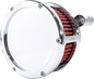 FEULING PARTS BA Air Cleaner Kit - Chrome with Red Filter - Twin Cam 5447