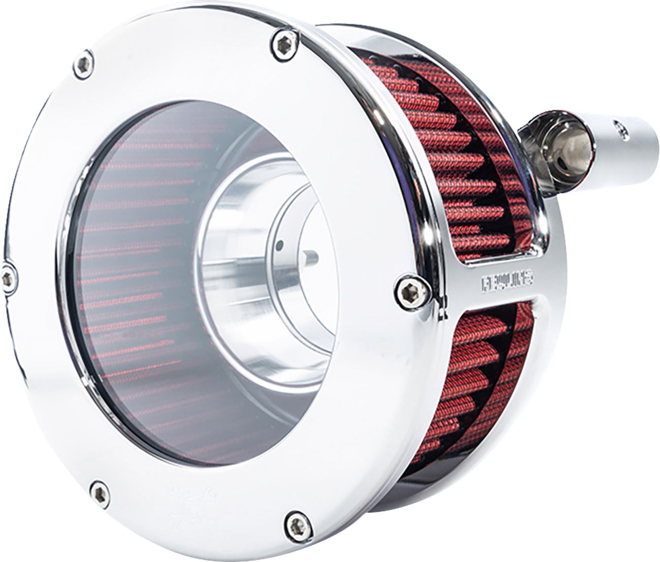 FEULING PARTS BA Air Cleaner Kit - Chrome/Clear with Red Filter - Twin Cam 5448