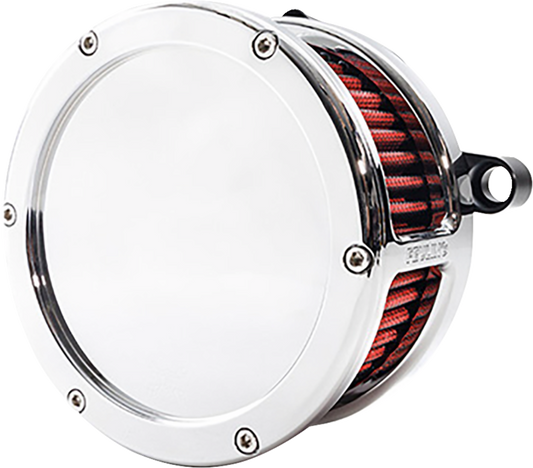 FEULING PARTS BA Air Cleaner Kit - Chrome with Red Filter - M8 5477