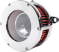 FEULING PARTS BA Air Cleaner Kit - Chrome/Clear with Red Filter - M8 5478