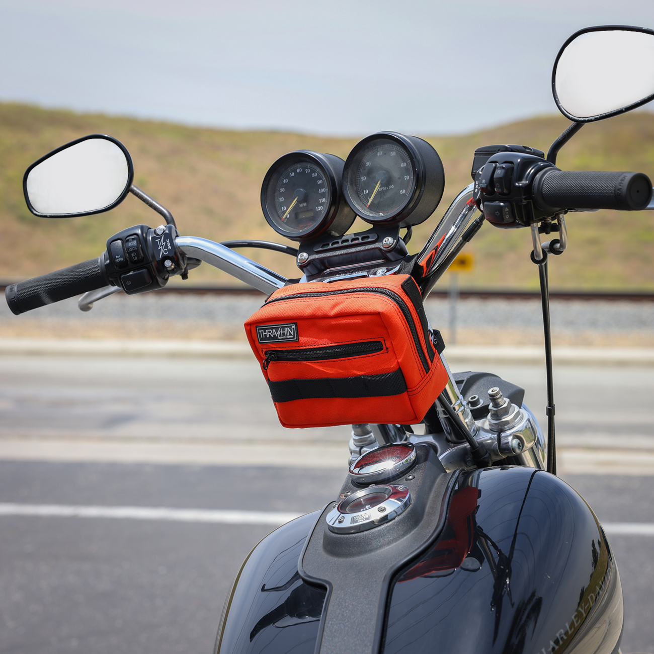 THRASHIN SUPPLY CO. Handlebar Bag - Orange THB-0025