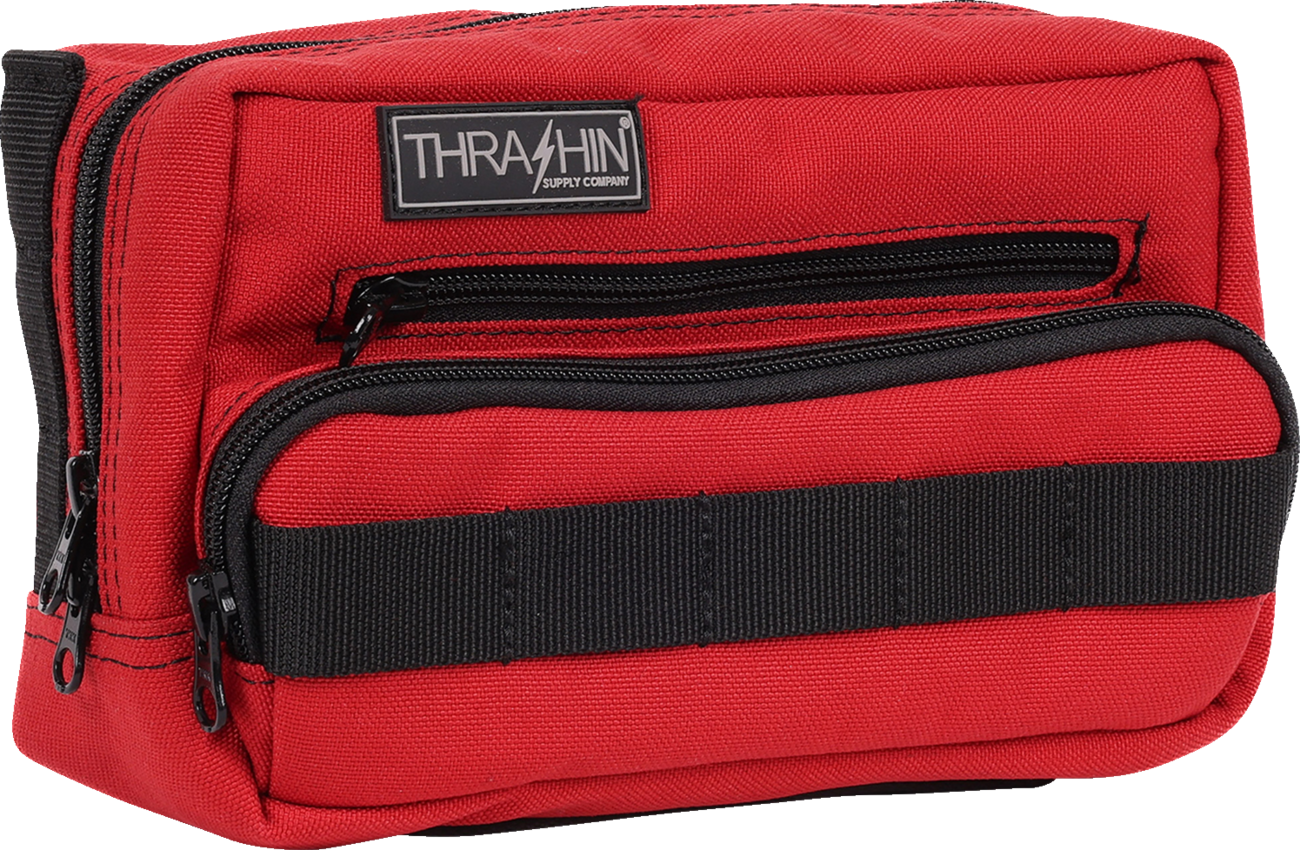THRASHIN SUPPLY CO. Handlebar Bag Plus - Red THB-0017