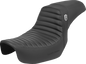 SADDLEMEN Pro Series SDC Performance Seat - w/o Backrest - Tuck-n-Roll/Carbon Fiber - Gripper - Dyna '06-'17 SC80604T