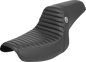 SADDLEMEN Pro Series SDC Performance Seat - w/o Backrest - Tuck-n-Roll/Carbon Fiber - Gripper - FXR '86-'94 SC88209T