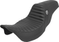 SADDLEMEN Pro Series SDC Performance Seat - w/o Backrest - Tuck-n-Roll/Carbon Fiber - Gripper - FL '08-'23 SC80807T