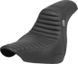 SADDLEMEN Pro Series SDC Performance Seat - w/o Backrest - Tuck-n-Roll/Carbon Fiber - Gripper - FL/FX '18-'24 SC81829T