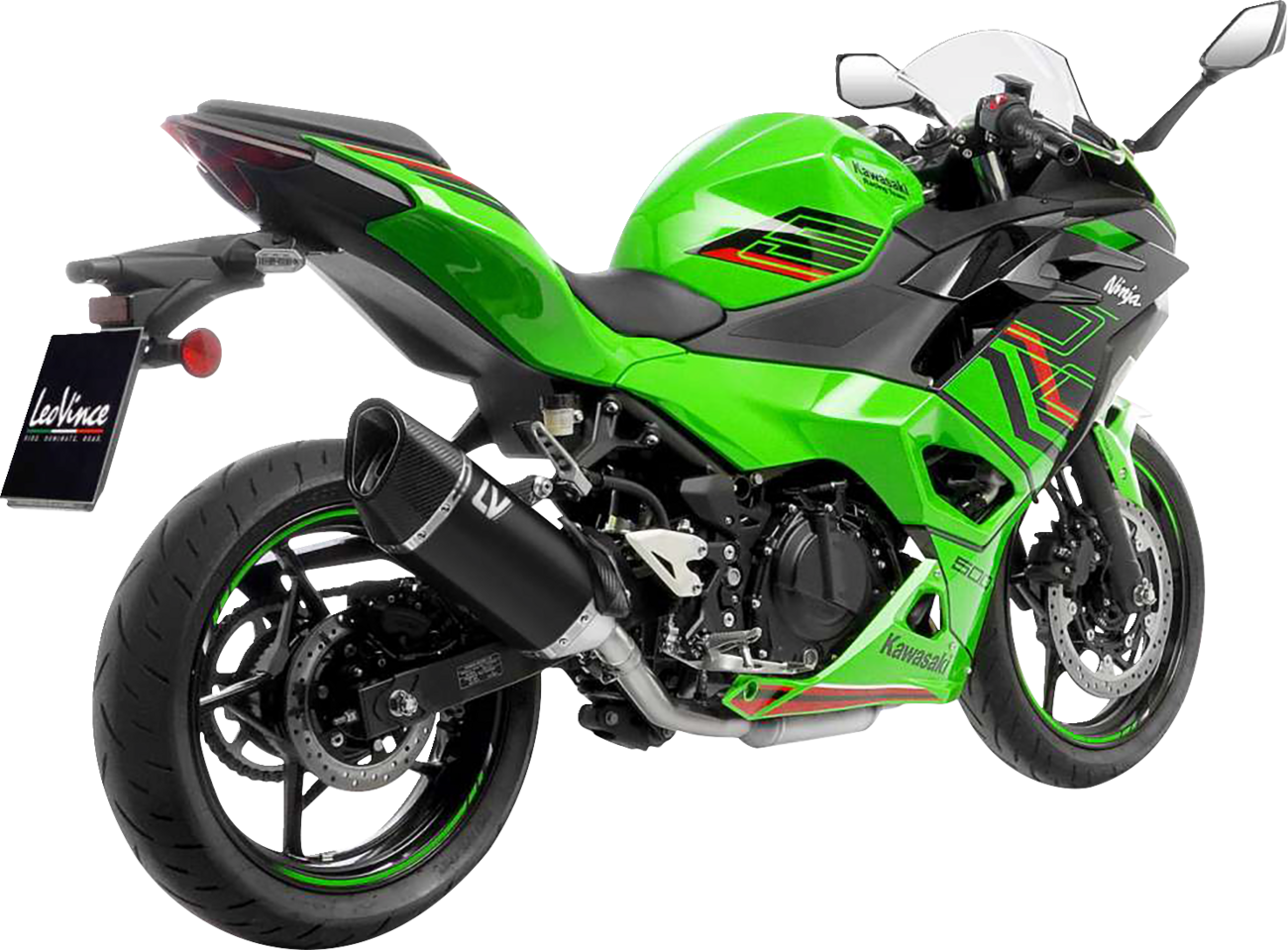 LEOVINCE LV-14 R Slip-On Muffler - Black Edition - Z/Ninja 400/500 15607BU