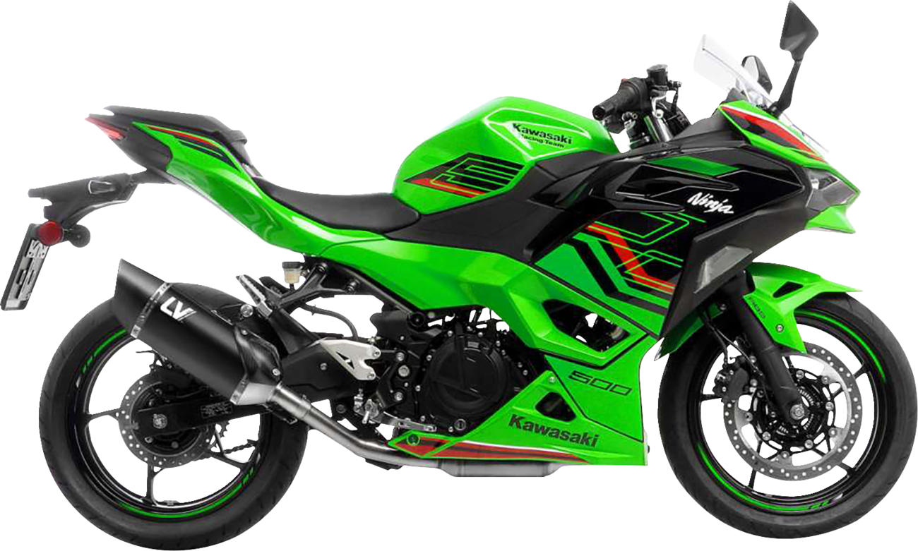 LEOVINCE LV-14 R Slip-On Muffler - Black Edition - Z/Ninja 400/500 15607BU