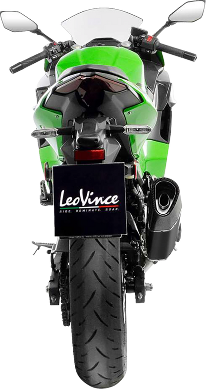 LEOVINCE LV-14 R Slip-On Muffler - Black Edition - Z/Ninja 400/500 15607BU