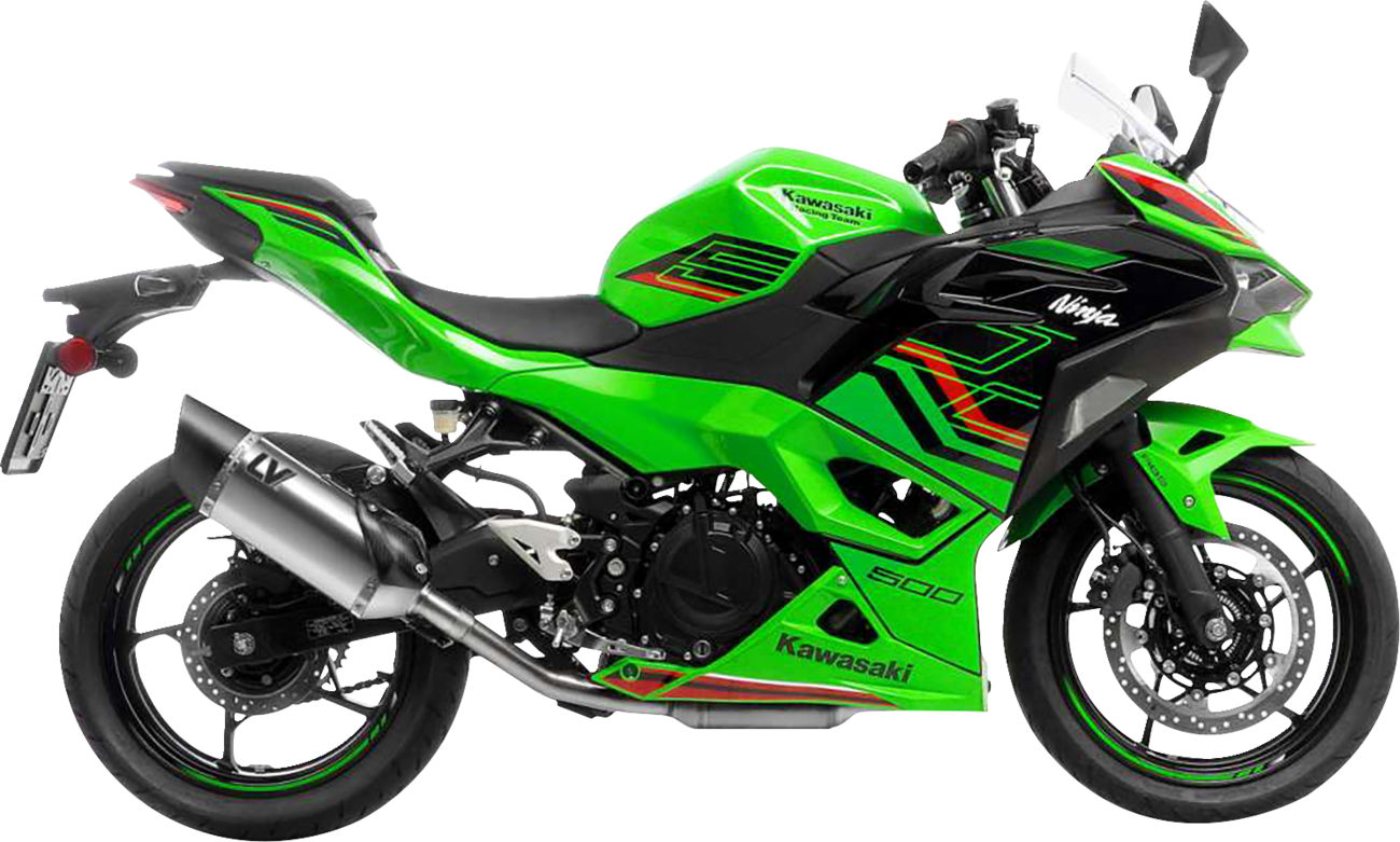 LEOVINCE LV-14 R Slip-On Muffler - Stainless Steel - Z/Ninja 400/500 15607U