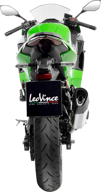 LEOVINCE LV-14 R Slip-On Muffler - Stainless Steel - Z/Ninja 400/500 15607U
