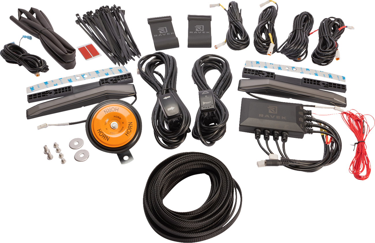 RAVEK Turn Signal Kit - Amber - White Running Light - Yamaha Wolverine 69-105