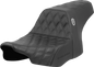 SADDLEMEN Pro Series SDC Performance Seat - Lattice Stitch - Gripper - w/o Backrest - FLH/FLT '23-'24 SC82307D0